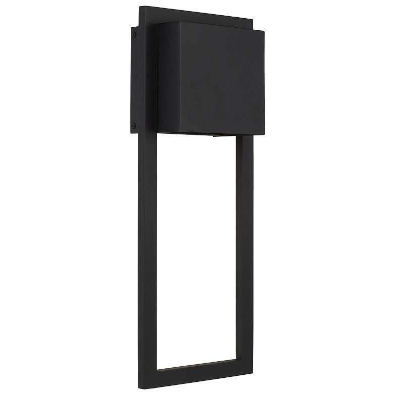 Image 2 Capital Lighting Nate 1 Light Outdoor Large Wall Lantern 8" Black