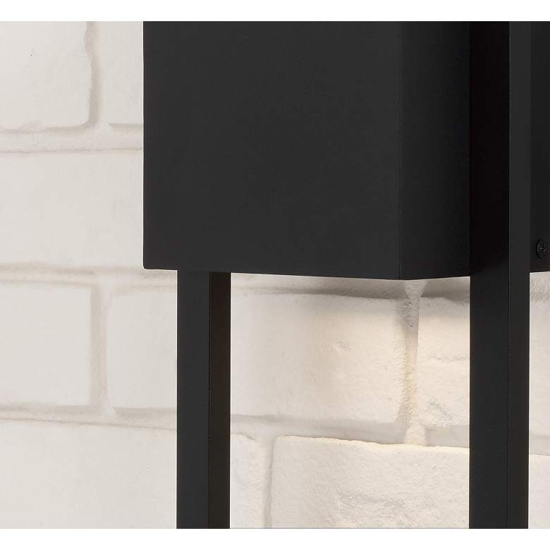 Image 3 Capital Lighting Nate 1 Light Outdoor Medium Wall Lantern 8" Black more views