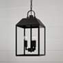 1_Capital Lighting Nelson 3 Light Outdoor Hanging Lantern 9.5" Black