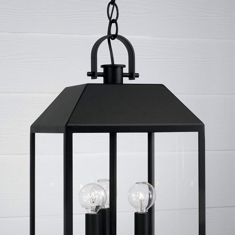 Image 3 Capital Lighting Nelson 3 Light Outdoor Hanging Lantern 9.5" Black more views