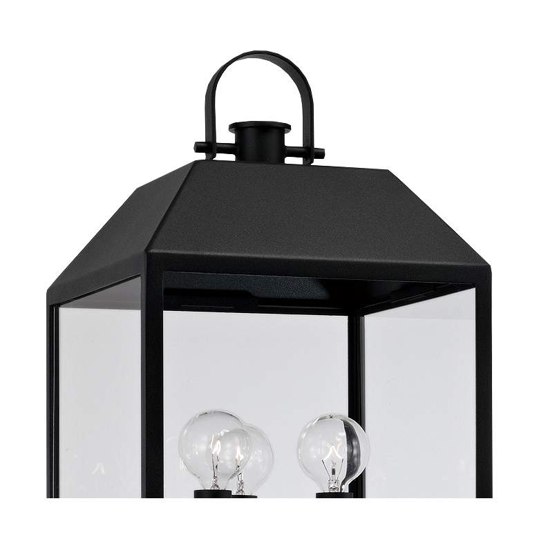 Image 3 Capital Lighting Nelson 3 Light Outdoor Post Lantern 9.5" Black more views