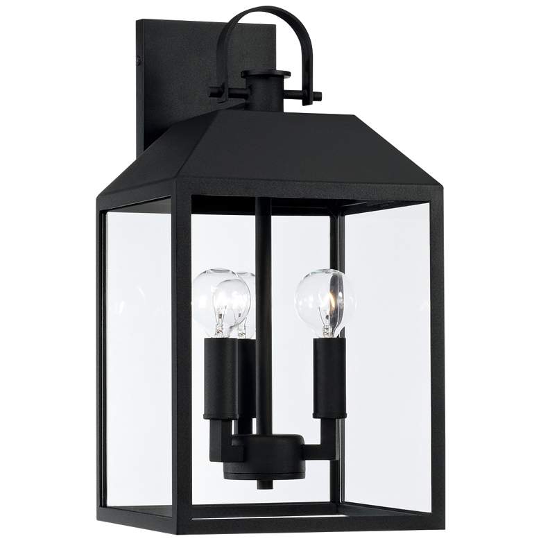 Image 2 Capital Lighting Nelson 3 Light Outdoor Wall Lantern 8.5" Black