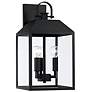 Capital Lighting Nelson 3 Light Outdoor Wall Lantern 8.5" Black