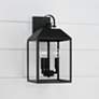 Capital Lighting Nelson 3 Light Outdoor Wall Lantern 8.5" Black