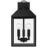 Capital Lighting Nelson 3 Light Outdoor Wall Lantern 8.5" Black