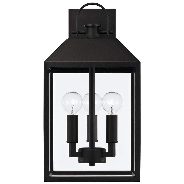 Image 5 Capital Lighting Nelson 3 Light Outdoor Wall Lantern 8.5" Black more views