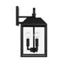 Capital Lighting Nelson 3 Light Outdoor Wall Lantern 8.5" Black