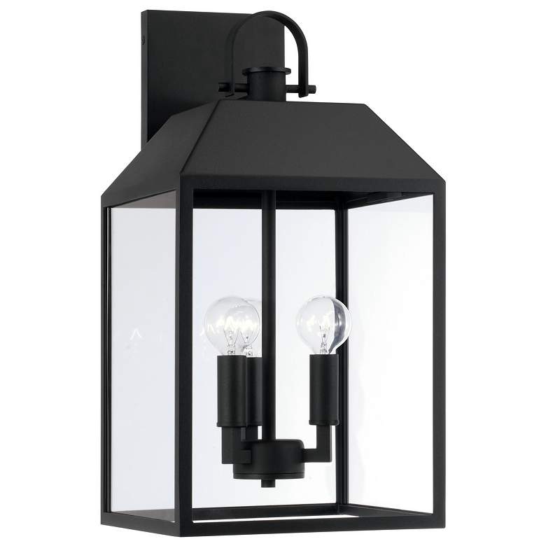 Image 1 Capital Lighting Nelson 3 Light Outdoor Wall Lantern 9.5" Black