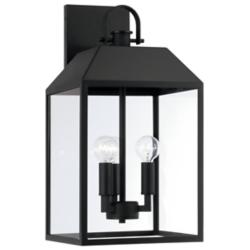 Capital Lighting Nelson 3 Light Outdoor Wall Lantern 9.5" Black