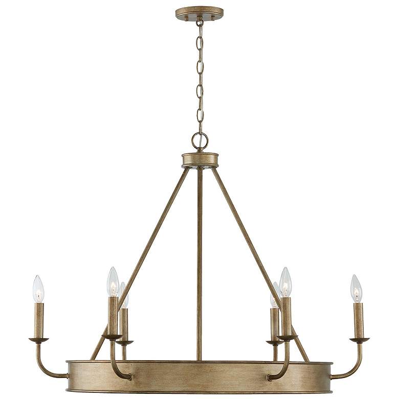 Image 1 Capital Lighting Nole 6 Light Chandelier Mystic Luster