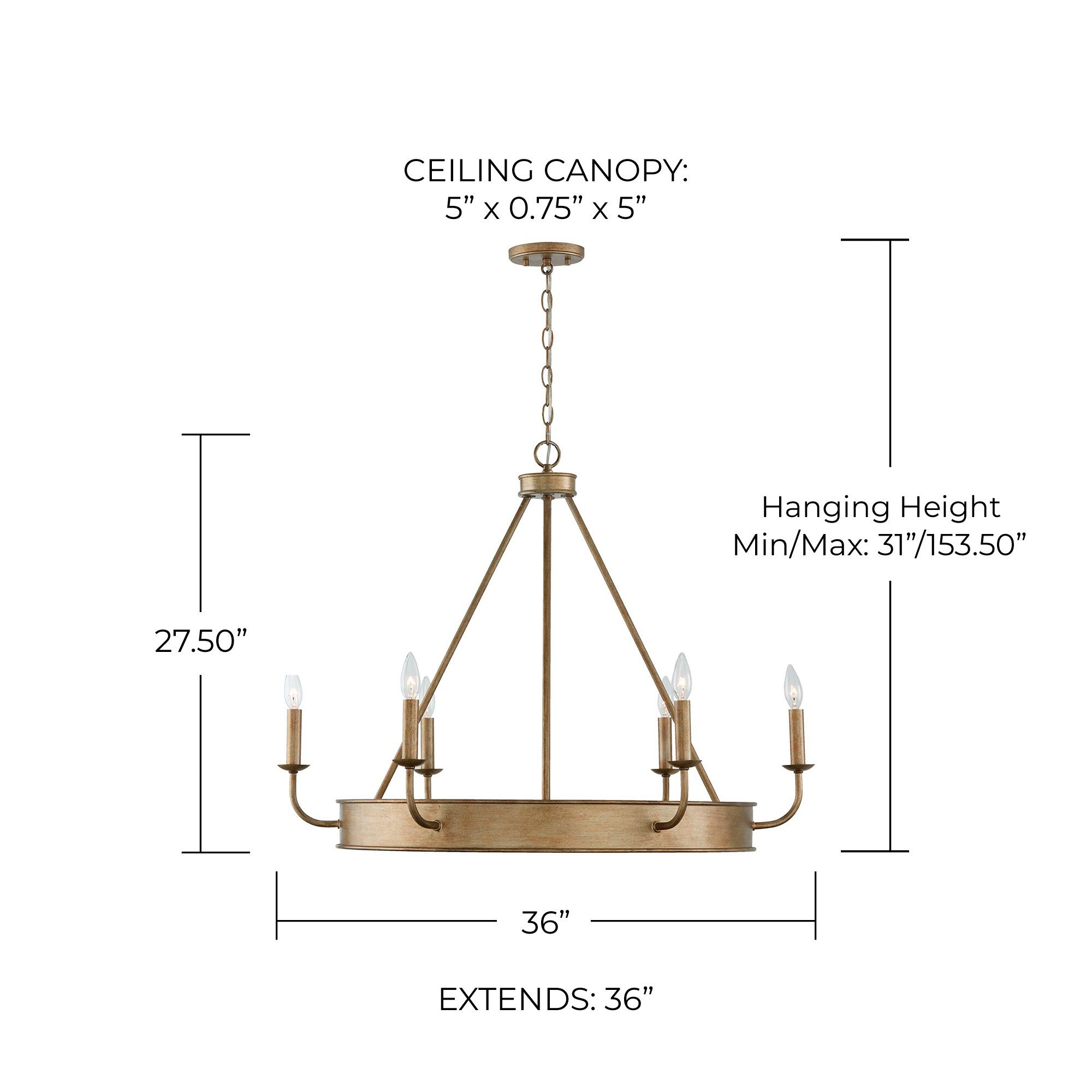 Image 7 Capital Lighting Nole 6 Light Chandelier Mystic Luster more views