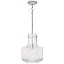 Capital Lighting Nyla 11" Nickel with Clear Fluted Glass Mini Pendant