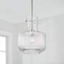 2_Capital Lighting Nyla 11" Nickel with Clear Fluted Glass Mini Pendant