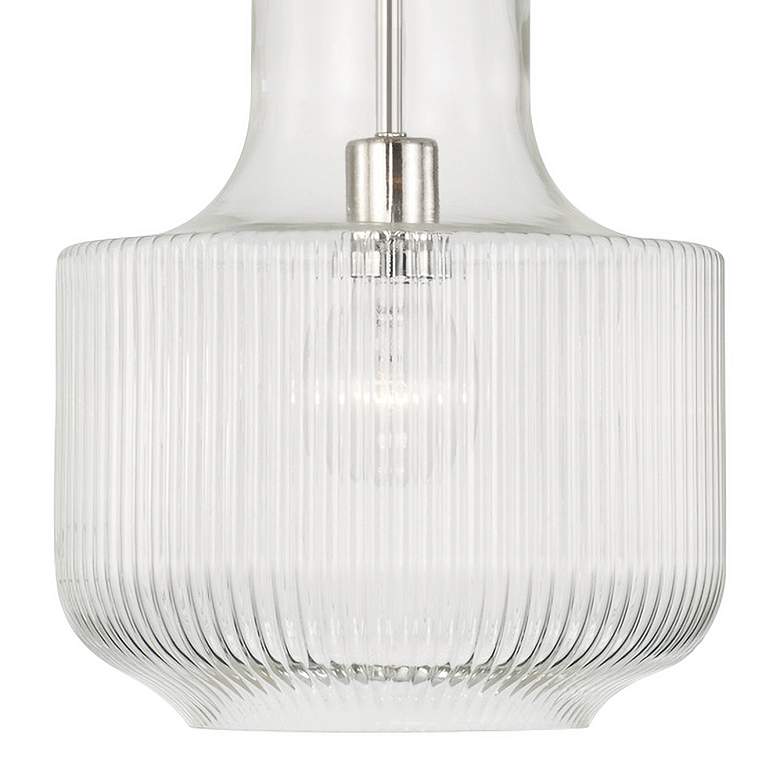 Image 4 Capital Lighting Nyla 11" Nickel with Clear Fluted Glass Mini Pendant more views