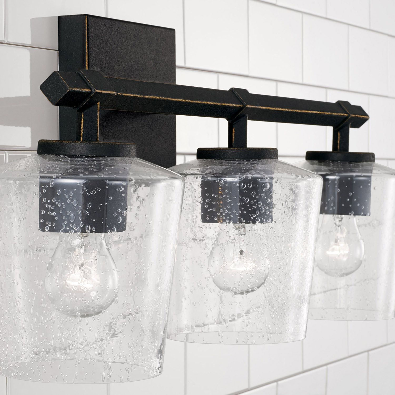 Image 3 Capital Lighting Ogden 3 Light Vanity 23.5" Brushed Black Iron more views