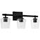 Capital Lighting Ogden 3 Light Vanity Brushed Black Iron