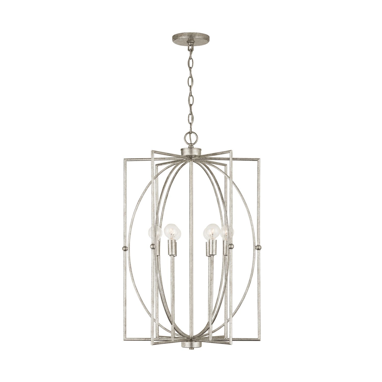 Image 5 Capital Lighting Oran 6 Light Foyer Antique Silver more views