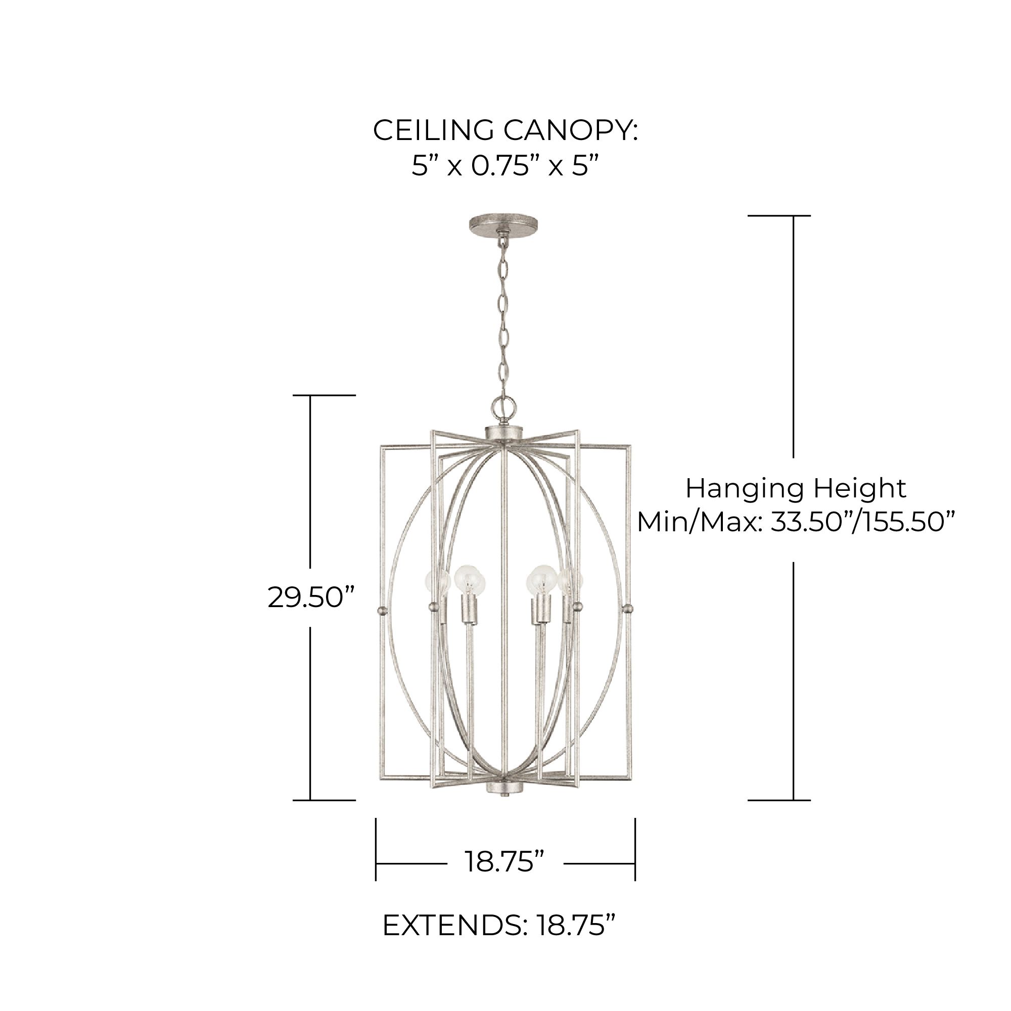 Image 6 Capital Lighting Oran 6 Light Foyer Antique Silver more views