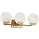 Capital Lighting Oriya 23 3/4" Wide Brass 3-Glass Vanity Bath Light