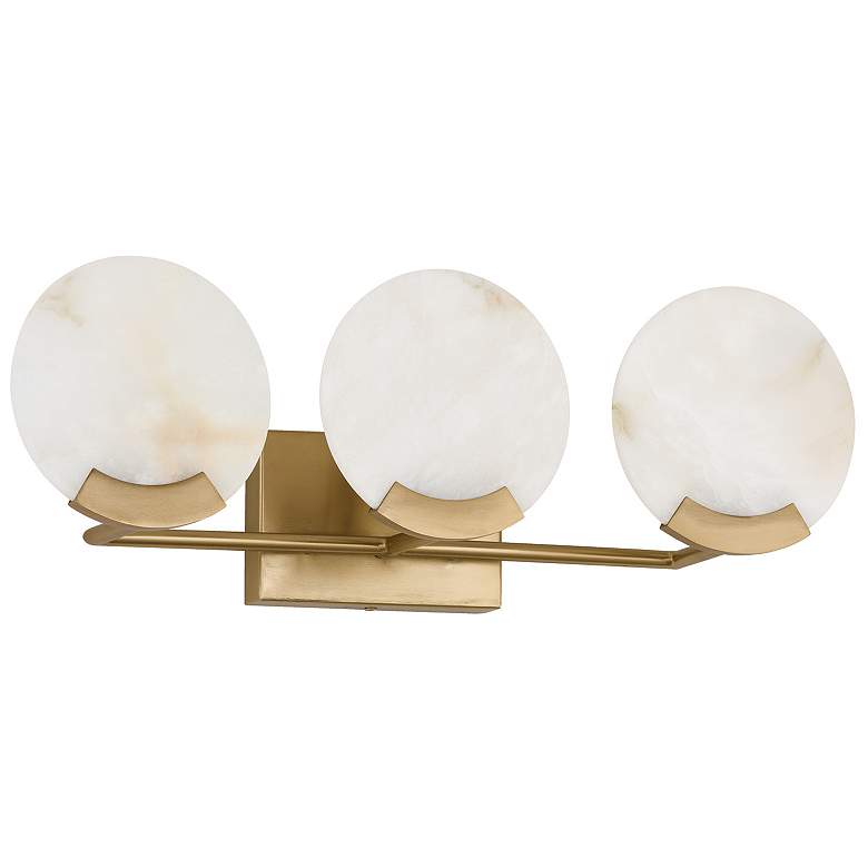 Image 2 Capital Lighting Oriya 3 Light Vanity 23.75" Aged Brass