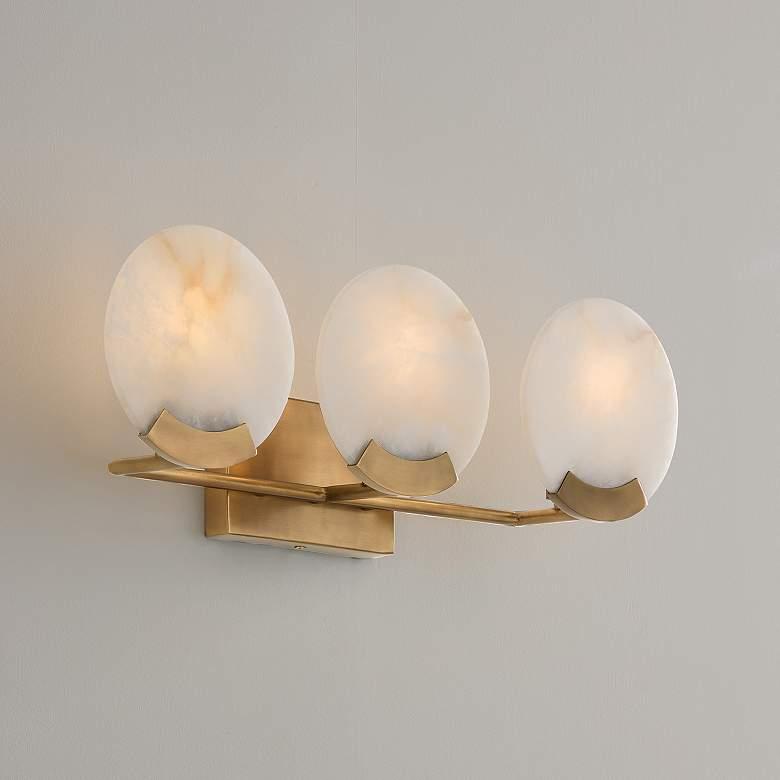 Image 1 Capital Lighting Oriya 3 Light Vanity 23.75" Aged Brass