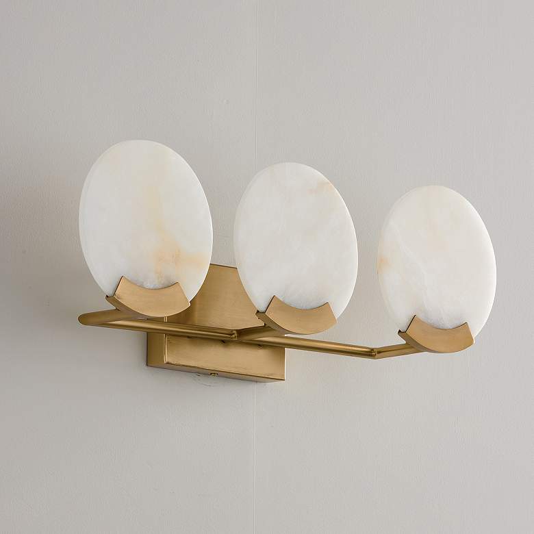Image 3 Capital Lighting Oriya 3 Light Vanity 23.75" Aged Brass more views