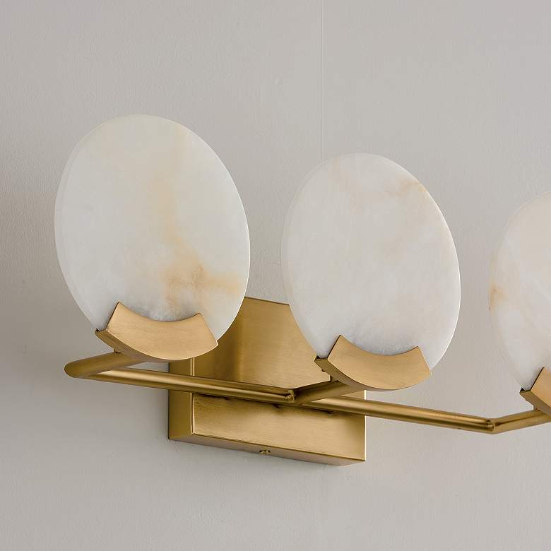 Image 4 Capital Lighting Oriya 3 Light Vanity 23.75" Aged Brass more views