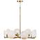 Capital Lighting Oriya 8 Light Chandelier 27.75" Aged Brass