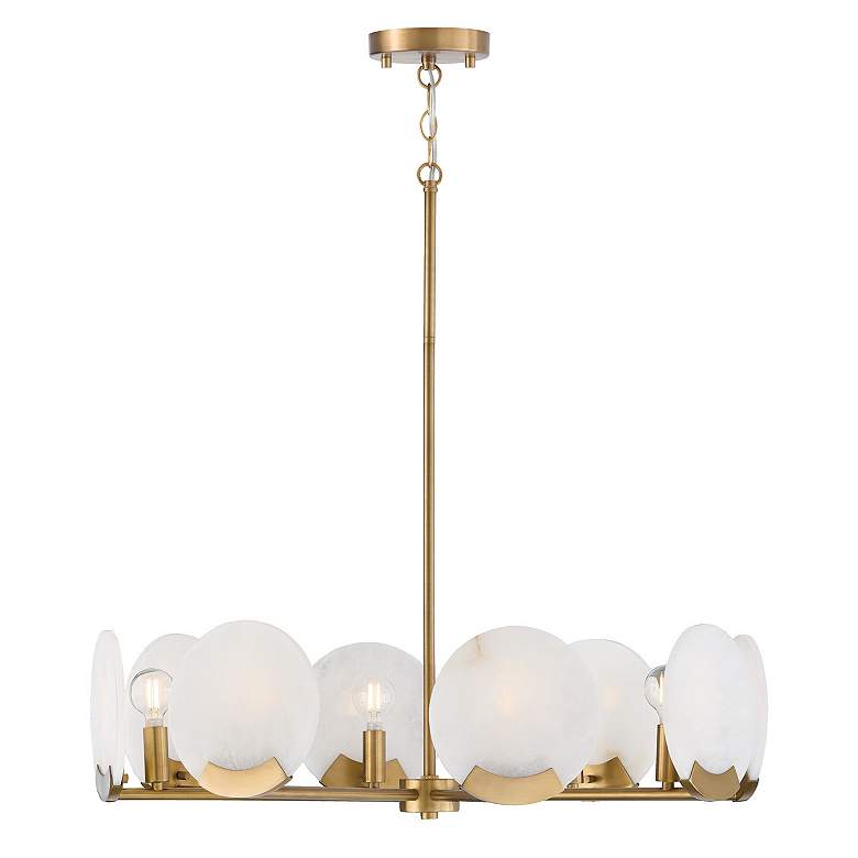 Image 5 Capital Lighting Oriya 8 Light Chandelier 27.75" Aged Brass more views