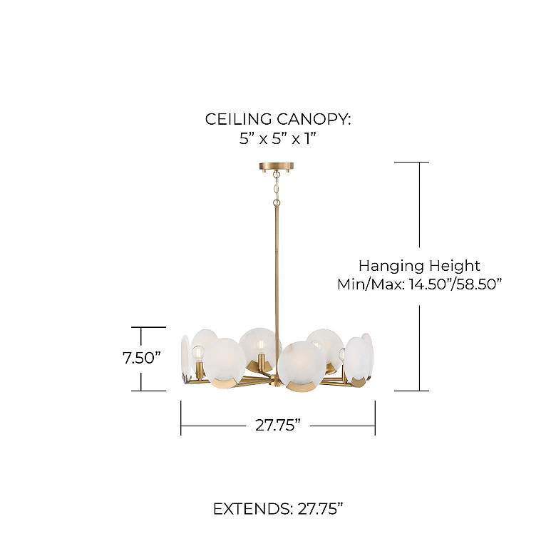 Image 7 Capital Lighting Oriya 8 Light Chandelier 27.75" Aged Brass more views