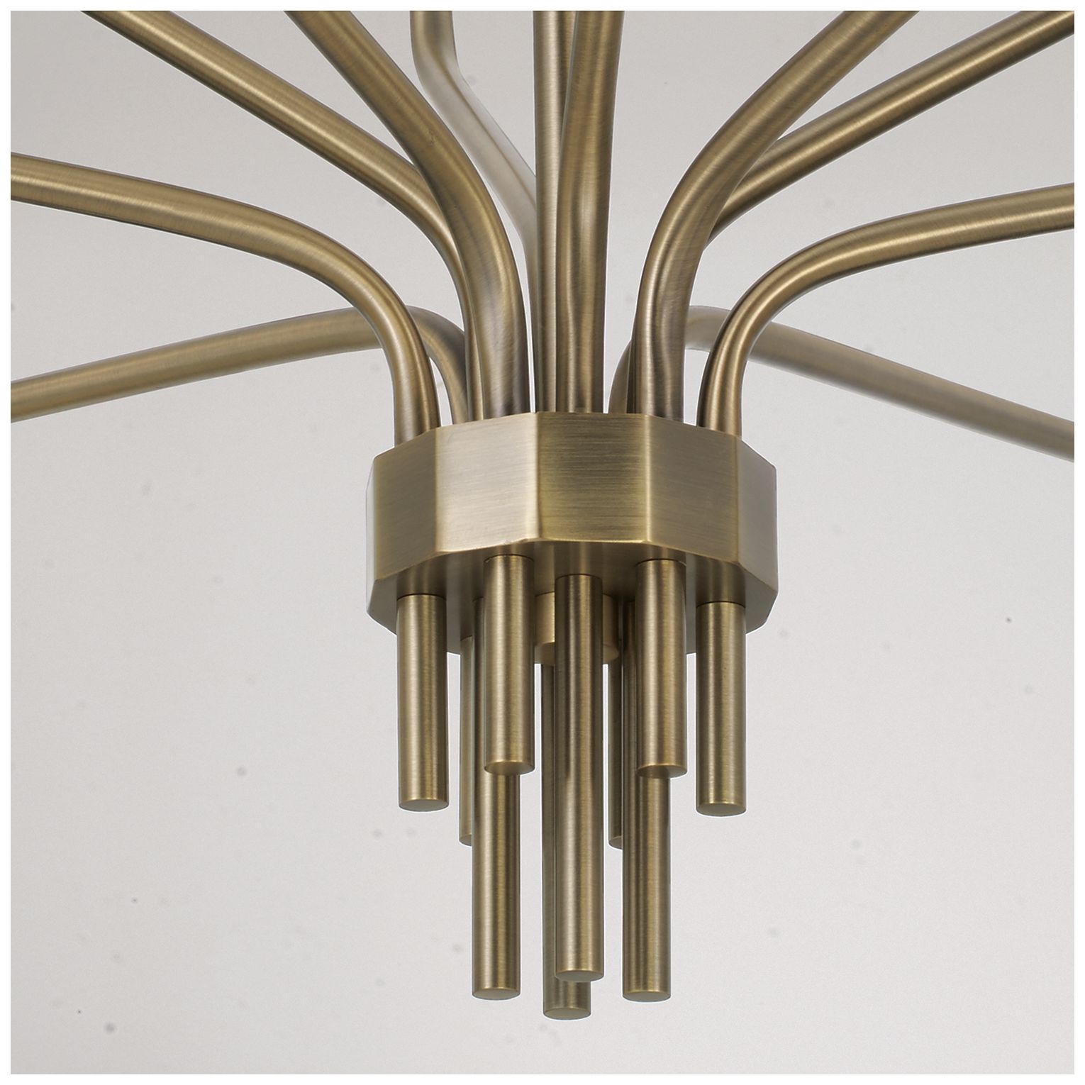 Image 4 Capital Lighting Palmer 10 Light Chandelier 41" Antiqued Brass more views
