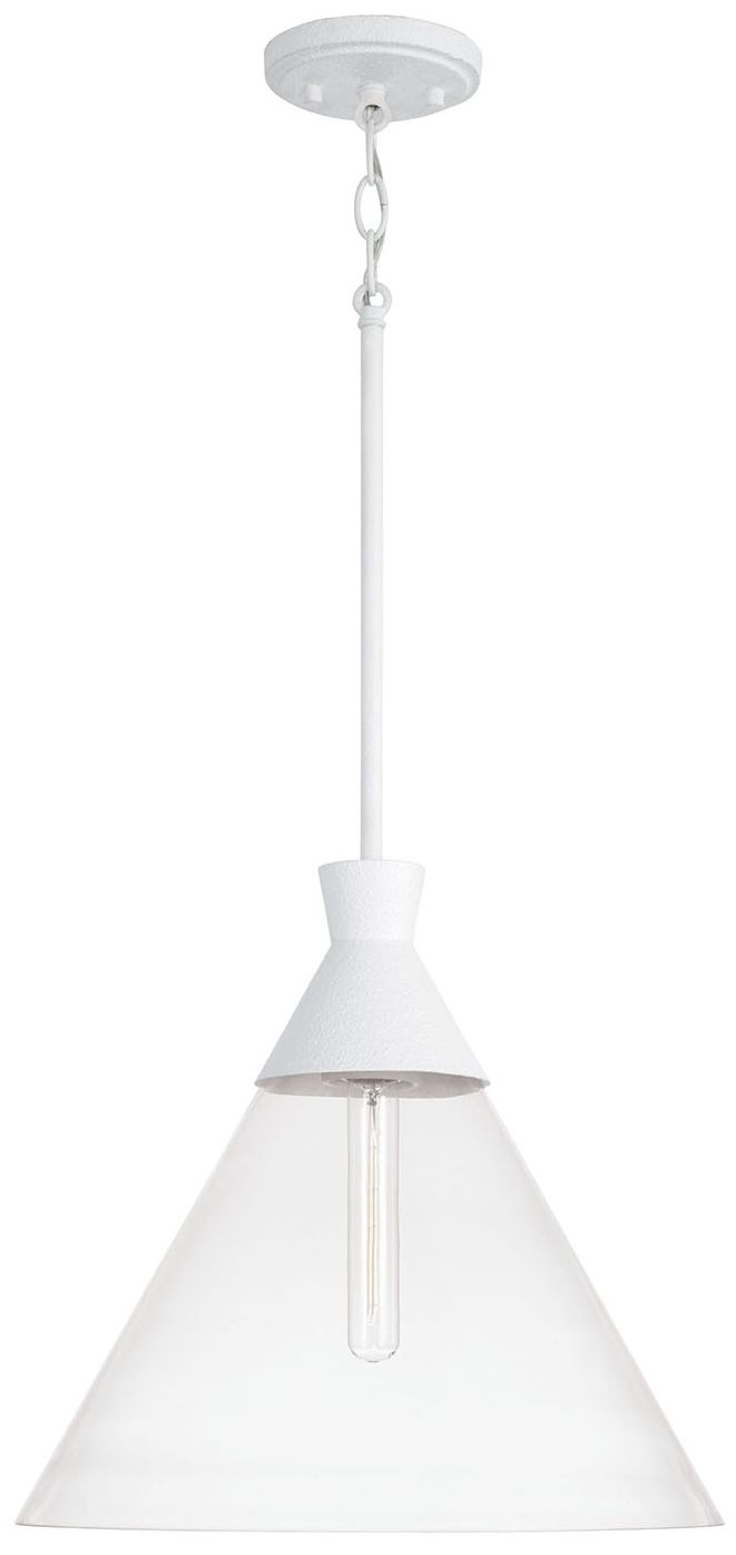 Image 2 Capital Lighting Paloma 1 Light Pendant 15" Textured White