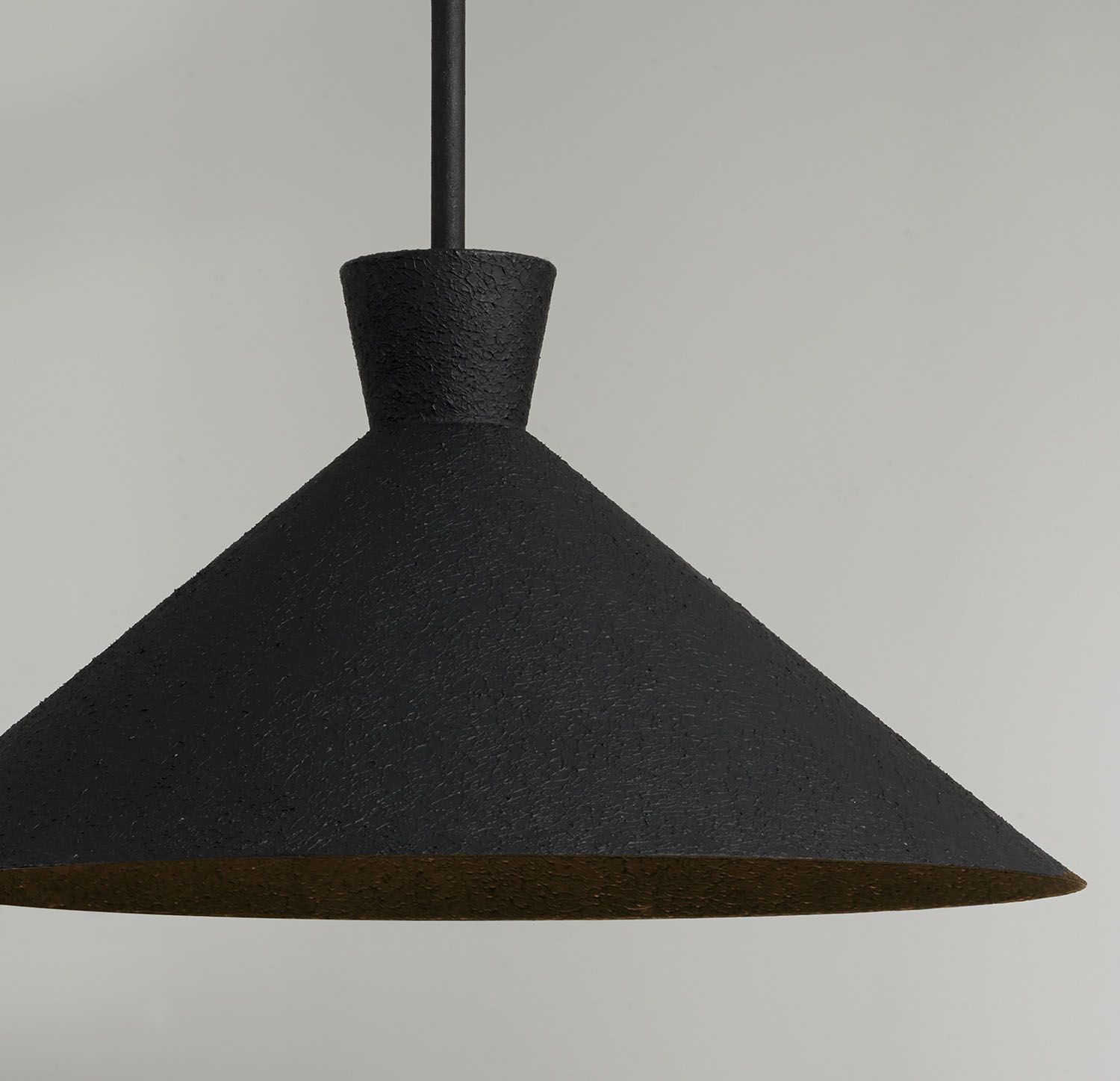 Image 3 Capital Lighting Paloma 1 Light Pendant 17.75" Textured Black more views