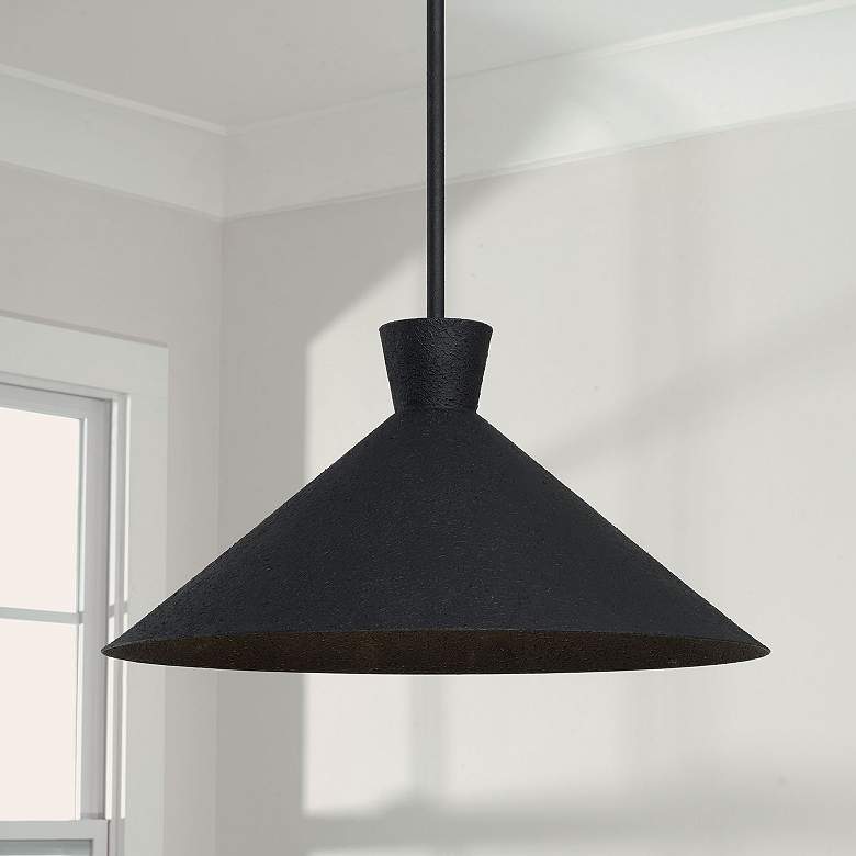 Image 1 Capital Lighting Paloma 1 Light Pendant Textured Black