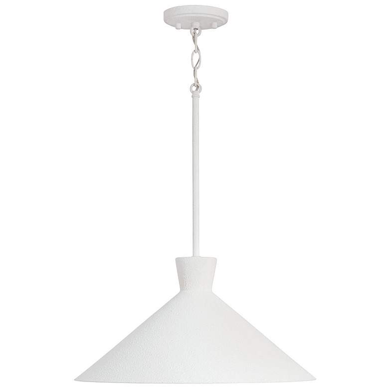 Image 1 Capital Lighting Paloma 1 Light Pendant Textured White