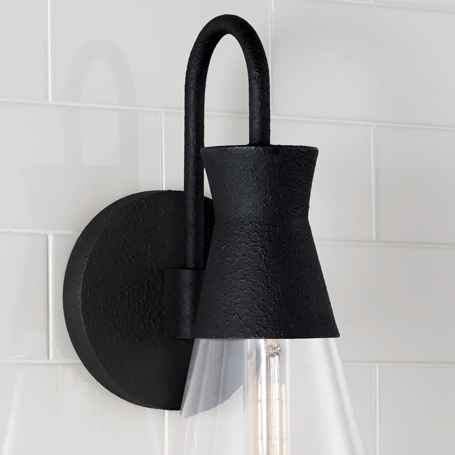 Image 4 Capital Lighting Paloma 1 Light Sconce 7.25" Textured Black more views