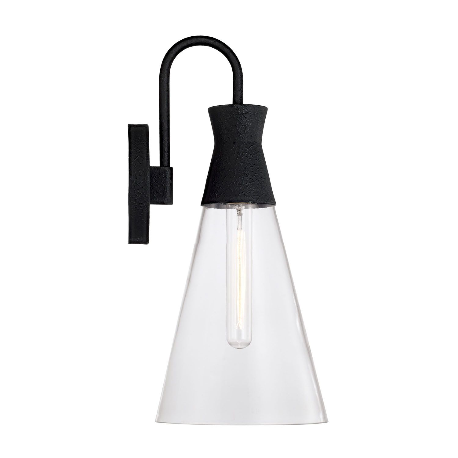 Image 5 Capital Lighting Paloma 1 Light Sconce 7.25" Textured Black more views