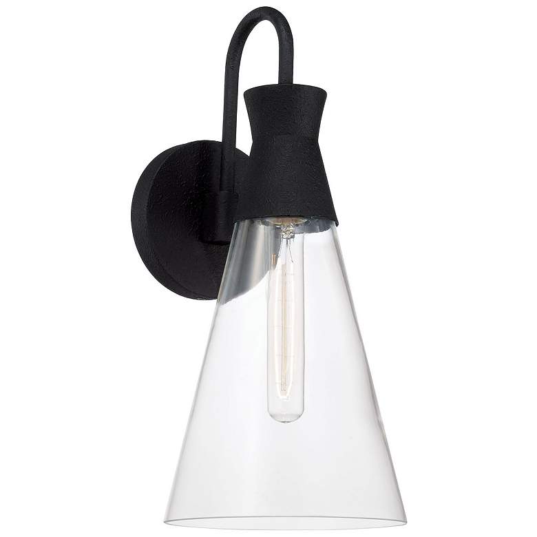 Image 2 Capital Lighting Paloma 1 Light Sconce Textured Black
