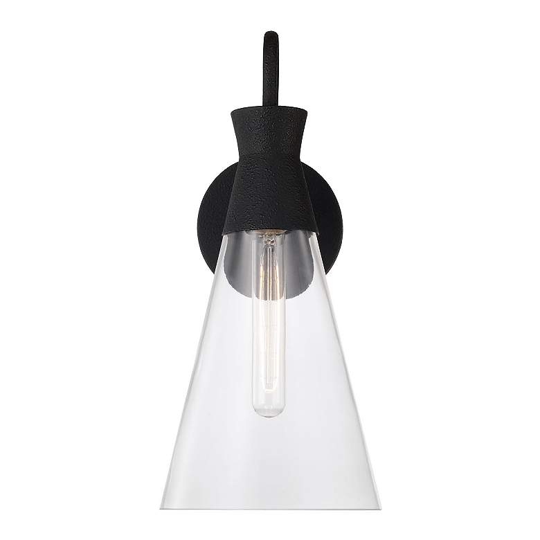Image 4 Capital Lighting Paloma 1 Light Sconce Textured Black more views