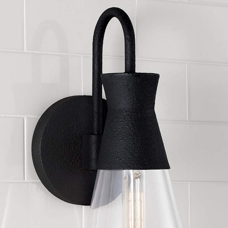 Image 5 Capital Lighting Paloma 1 Light Sconce Textured Black more views