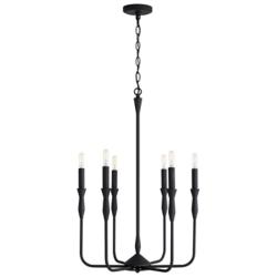Capital Lighting Paloma 6 Light Chandelier Textured Black