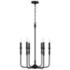 Capital Lighting Paloma 6 Light Chandelier Textured Black