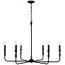 2_Capital Lighting Paloma 6 Light Chandelier Textured Black