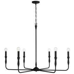 Capital Lighting Paloma 6 Light Chandelier Textured Black