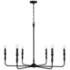 Capital Lighting Paloma 6 Light Chandelier Textured Black