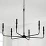 1_Capital Lighting Paloma 6 Light Chandelier Textured Black