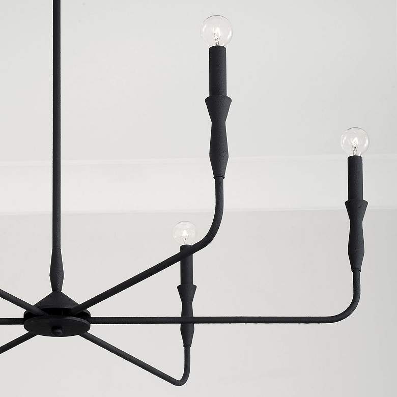 Image 3 Capital Lighting Paloma 6 Light Chandelier Textured Black more views