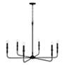 4_Capital Lighting Paloma 6 Light Chandelier Textured Black more views