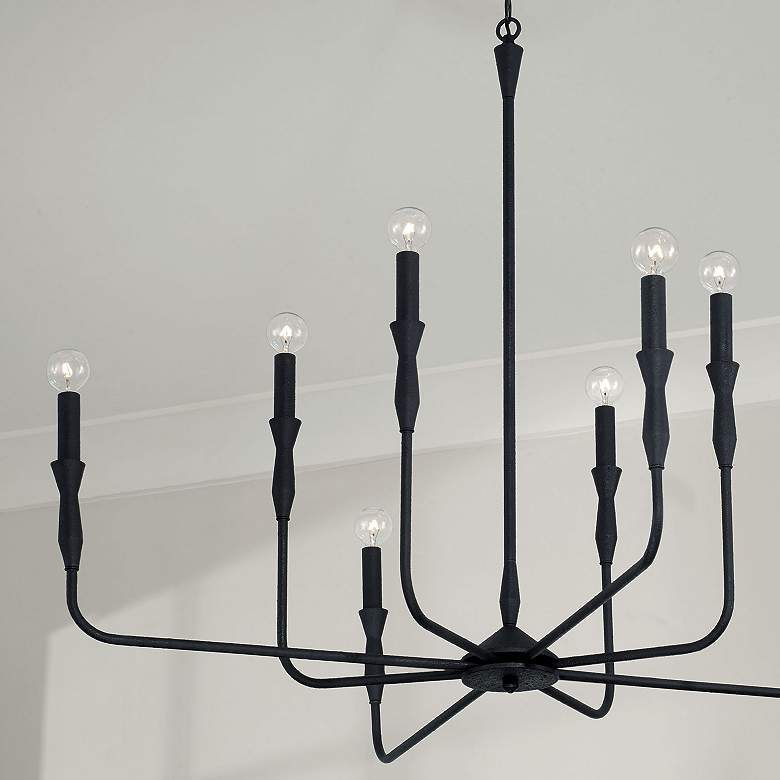 Image 4 Capital Lighting Paloma 8 Light Chandelier Textured Black more views