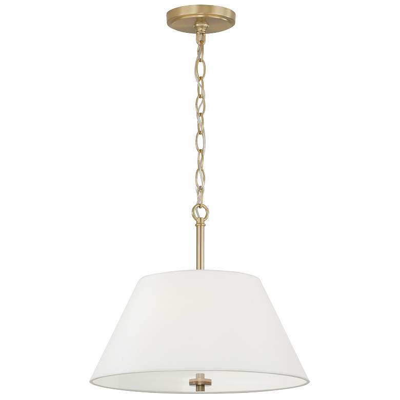 Image 2 Capital Lighting Parson 3 Light Semi-Flush 15" Matte Brass